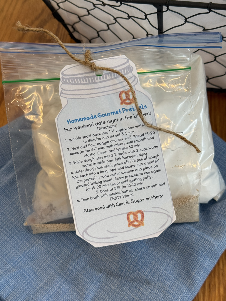 homemade gourmet pretzels ingredients bag